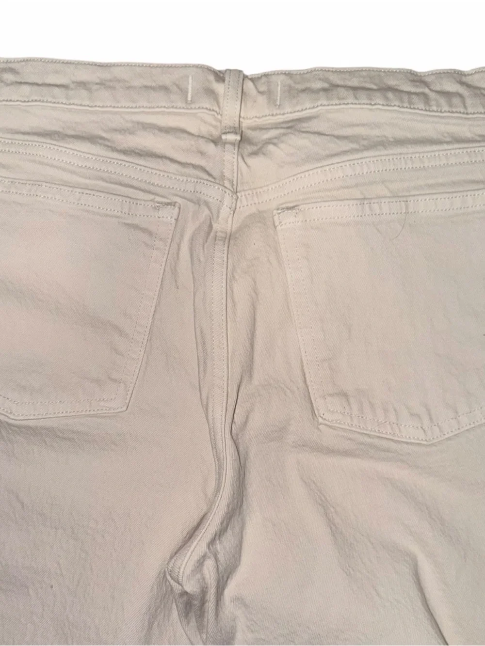 Abercrombie & Fitch Cream Straight-Leg Jeans Size 8L
